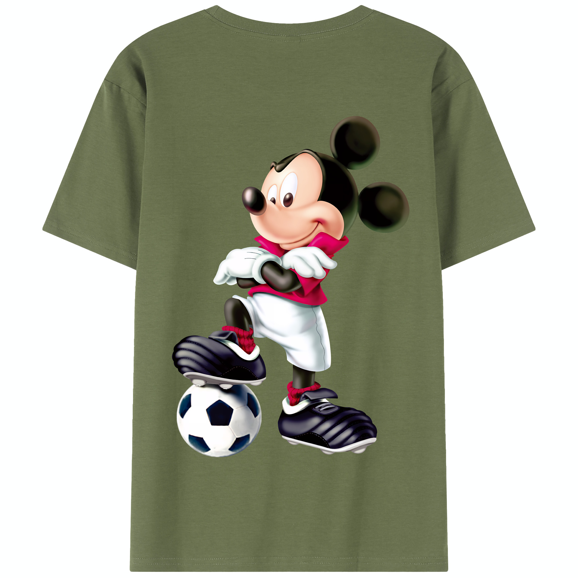 （画像用） ミッキーマウス Mickey Mouse 綿100％半袖Tシャツ（背面プリント）